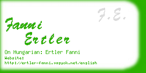 fanni ertler business card